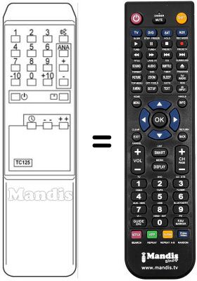Telecomando equivalente TC 125