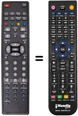 Gleichwertige Fernbedienung THES TL 3251 USB