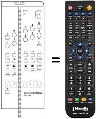 Replacement remote control TLC 331