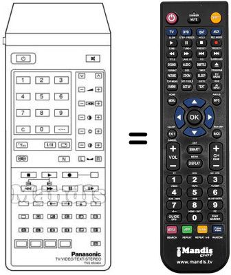 Télécommande équivalente TNQ 8E 0404 Télécommande équivalente TNQ 8E 0404