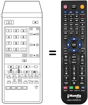 Télécommande équivalente TNQ 8E 0406 Télécommande équivalente TNQ 8E 0406
