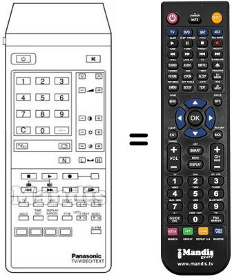 Télécommande équivalente TNQ 8E 0422 Télécommande équivalente TNQ 8E 0422