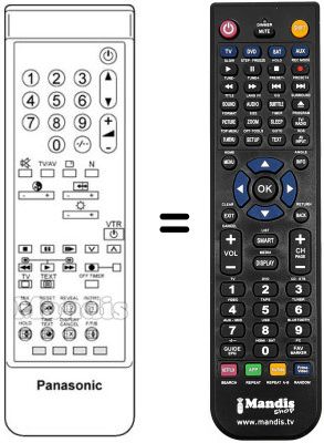 Télécommande équivalente TNQ 8E 0440 Télécommande équivalente TNQ 8E 0440