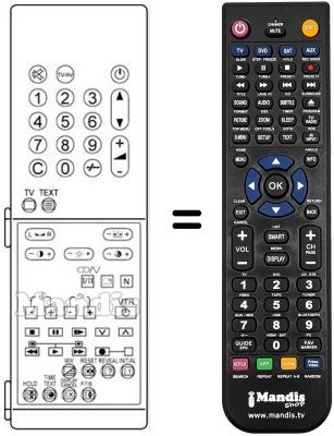 Télécommande équivalente TNQ 8E 0441 Télécommande équivalente TNQ 8E 0441