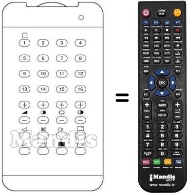 Replacement remote control TELECOMPUTER TRD