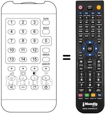 Télécommande équivalente TRD 99 / 16