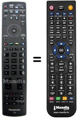 Replacement remote control Panasonic TX-P65VT30B