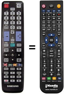 Télécommande équivalente Samsung UE 55D6500