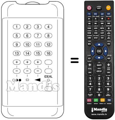 Replacement remote control UFB 16