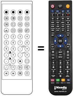 Replacement remote control Waltham CT 1420 F