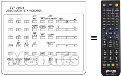 Gleichwertige Fernbedienung TP 650