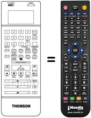 Telecomando equivalente Thomson V 630 Telecomando equivalente Thomson V 630