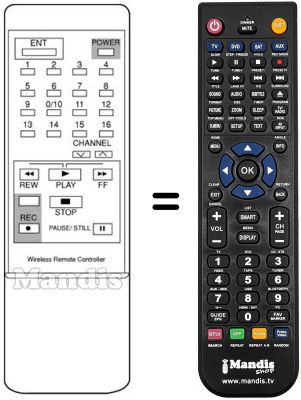 Replacement remote control VXL 7