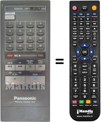 Gleichwertige Fernbedienung Panasonic NV-730 Gleichwertige Fernbedienung Panasonic NV-730