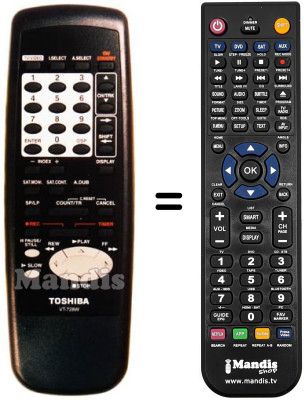 Replacement remote control Toshiba V 728 W
