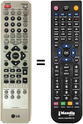 Gleichwertige Fernbedienung LG LH-T 360 SE Gleichwertige Fernbedienung LG LH-T 360 SE