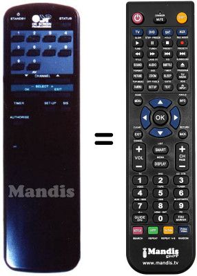 Gleichwertige Fernbedienung Amstrad SRX 501