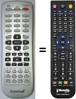 Gleichwertige Fernbedienung Tensai D 1500