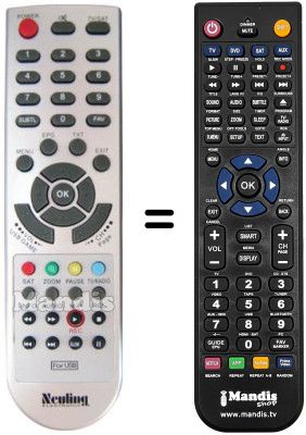 Télécommande équivalente Neuling DIGISAT 2500 S