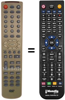 Gleichwertige Fernbedienung Daewoo DV 700 S Gleichwertige Fernbedienung Daewoo DV 700 S