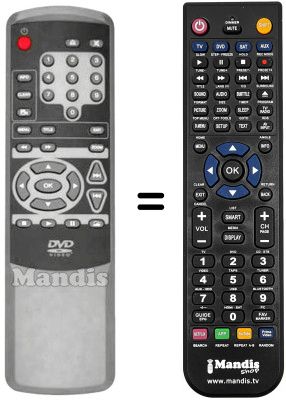 Télécommande équivalente Bluesky DV 710