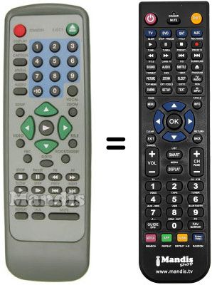 Replacement remote control MARVEL LOUIS DVD JH 363