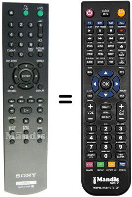 Replacement remote control Sony DVP-NS 70