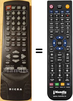 Telecomando equivalente DICRA DVX 066 DT