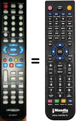 Telecomando equivalente Irradio DVT 502 DTT