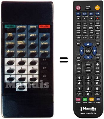 Telecomando equivalente ROBOTRON SAT 150 / 7010