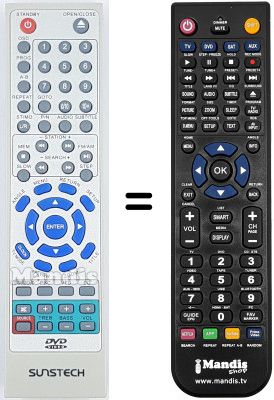 Replacement remote control Sunstech LCX-UD750