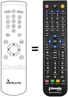 Télécommande équivalente Ingelen SAT 770 S Télécommande équivalente Ingelen SAT 770 S