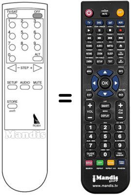 Télécommande équivalente Ingelen SAT 800 IRD Télécommande équivalente Ingelen SAT 800 IRD