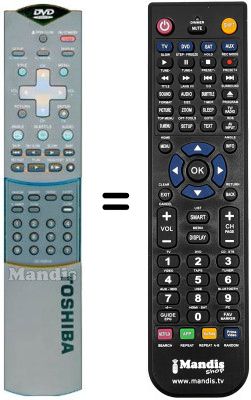 Telecomando equivalente Toshiba SD-2109 Telecomando equivalente Toshiba SD-2109