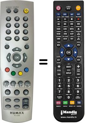 Replacement remote control Humax IPDR-9800