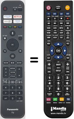 Gleichwertige Fernbedienung Panasonic RC44255