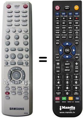 Replacement remote control Samsung DVD-HR721 Replacement remote control Samsung DVD-HR721