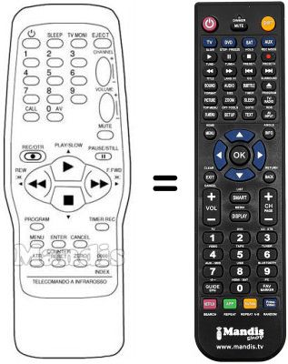 Replacement remote control Orion COMBI 5193B