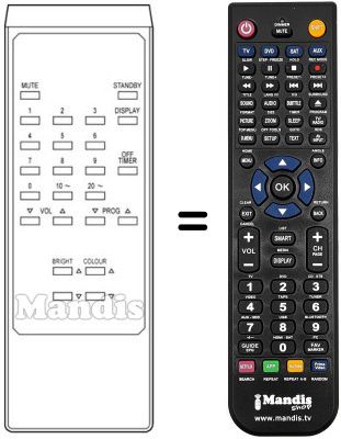 Replacement remote control Hinari TVA1AKURA