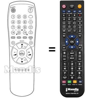Replacement remote control Samsung CB20S20BT