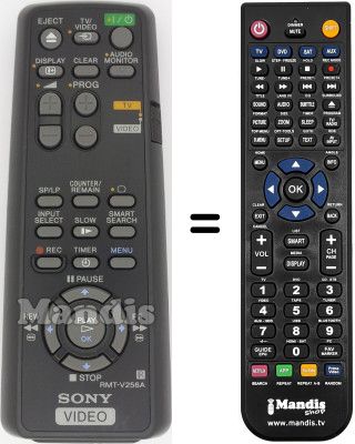 Replacement remote control Sony SLV-SX60NP Replacement remote control Sony SLV-SX60NP