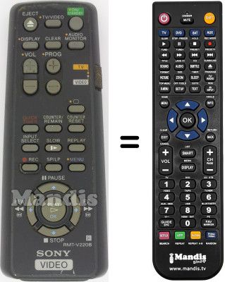 Replacement remote control Sony SLV-E230VP1 Replacement remote control Sony SLV-E230VP1