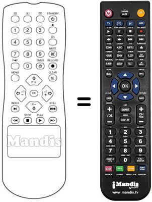 Replacement remote control REMCON728 Replacement remote control REMCON728