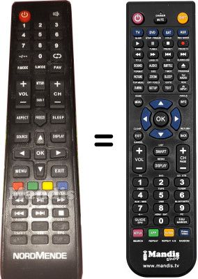 Télécommande équivalente NordMende ND32N2400M Télécommande équivalente NordMende ND32N2400M