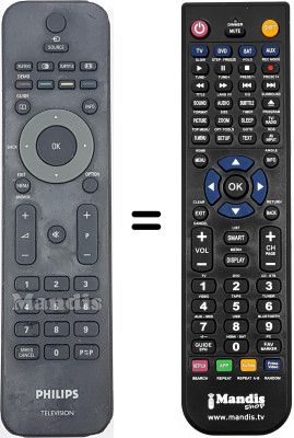 Gleichwertige Fernbedienung Philips 37PFL3403D / 12