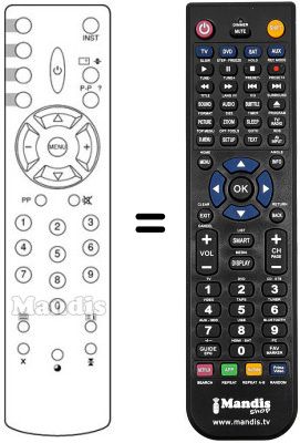 Télécommande équivalente Sinudyne VISION2539A