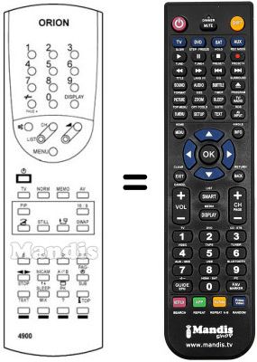Telecomando equivalente Orion TRIADE7103PIP