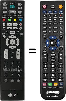 Replacement remote control LG 42PC3RV