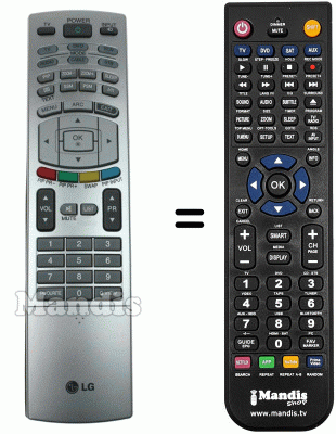 Gleichwertige Fernbedienung LG 6710900011W