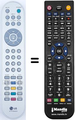 Telecomando equivalente LG 15LC1R